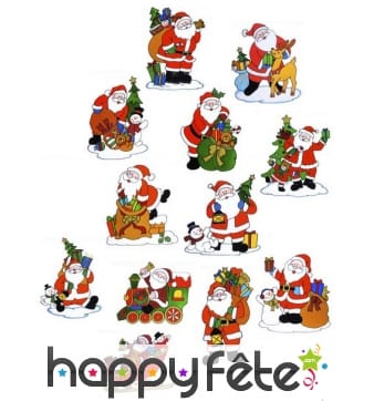 Père Noël décoratif pour fenêtre