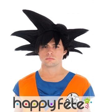 Perruque noire de Son Goku pour homme, Dragon Ball