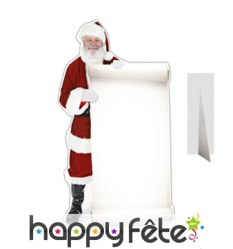 Père Noël plat avec grande liste à compléter