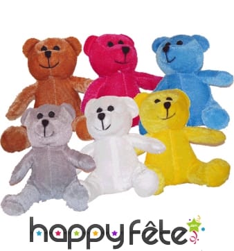 Peluche ourson couleurs assortie