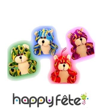 Peluche ours décor flammes