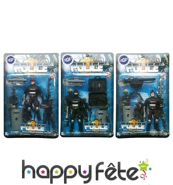 Poupée policier avec accessoires