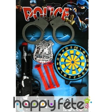 Panoplie pistolet et accessoires police