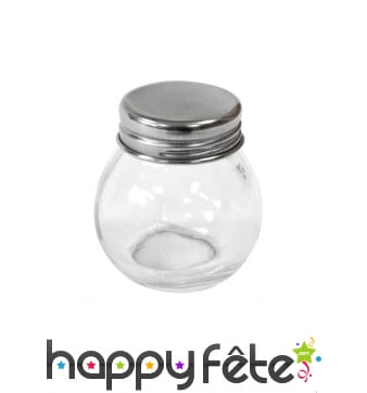 Petit pot rond en verre avec couvercle, 5cm