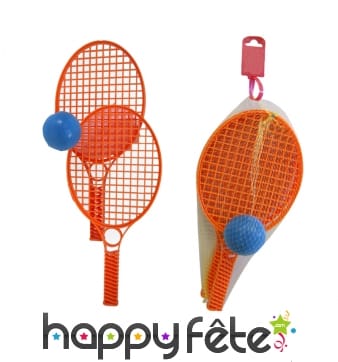 Petites raquettes de plage en plastique