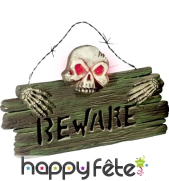 Pancarte reware yeux rouges