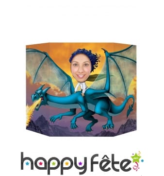 Passe tête dragon de 93 x 63 cm