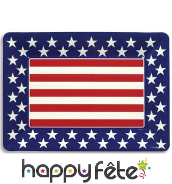 Plateau USA rectangulaire de 35 x 25 cm