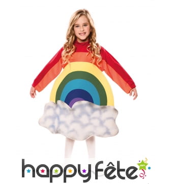 Robe arc-en-ciel pour enfant avec nuage