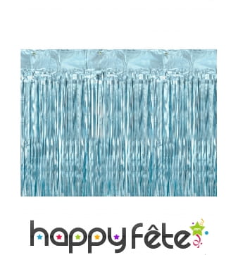 Rideau à franges bleu brillant de 90 cm x 250 cm