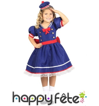 Robe bleue de marin pour enfant