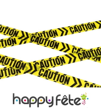 Ruban caution jaune et noir