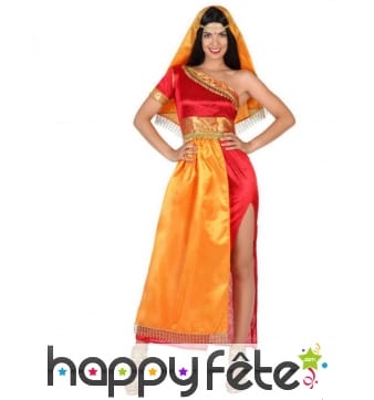 Robe de danseuse de Bollywood avec voile, femme