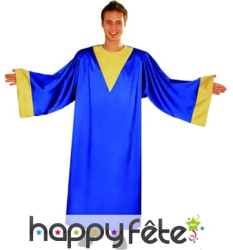Robe de gospel bleue/or