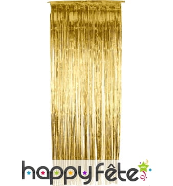 Rideau de lamelles doré
