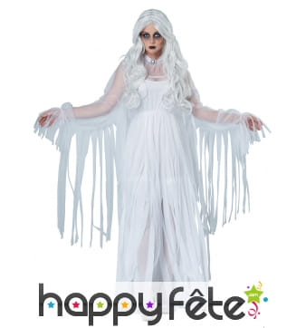 Robe de la dame blanche avec lambeaux, adulte