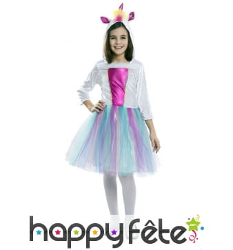 Robe de licorne avec capuche pour enfant