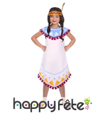Robe de petite indienne blanche