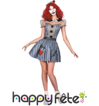 Robe de poupée vaudou avec serre-tête pour femme