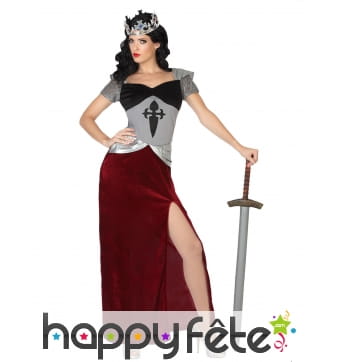 Robe de reine guerrière rouge