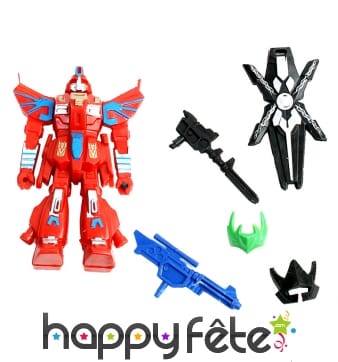 Robot figurine avec accessoires