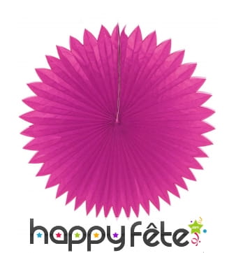 Rosace fuchsia en papier de 75cm
