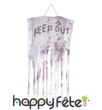 Rideau Keep Out ensanglanté de 90x150 xm