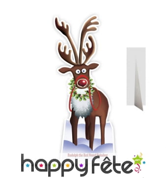 Rudolph le renne en carton taille réelle