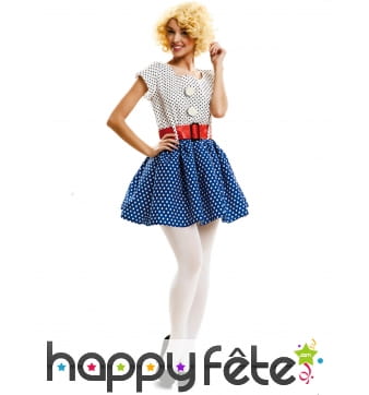Robe pop art années 50 à pois