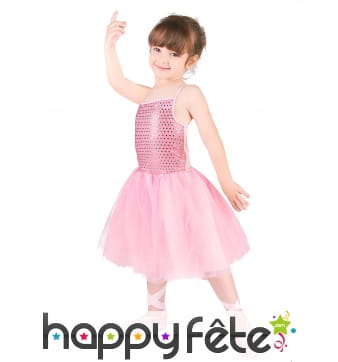 Robe rose de danseuse avec chaussons pour enfant
