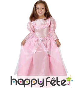 Robe rose de princesse pour petite fille