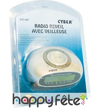 Radio réveil rond lumineux