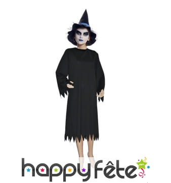 Robe unie noire de petite sorcière