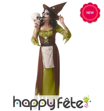 Robe verte de sorcière