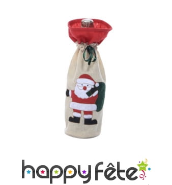 Sac à bouteille père Noël