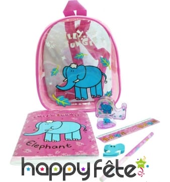 Sac à dos avec set écriture animal