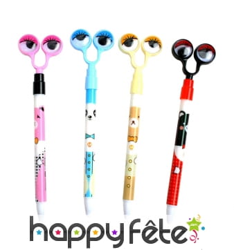 Stylo avec gros yeux, 17cm