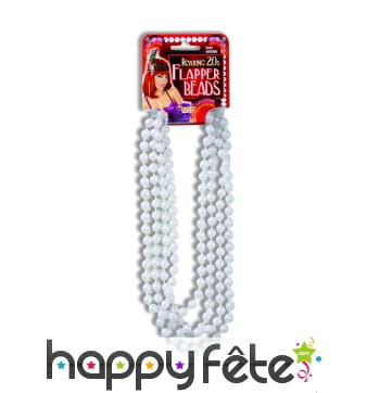 Sautoir blanc de 182cm