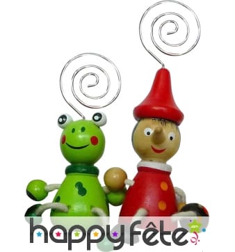 Sujet bois porte photo assorti