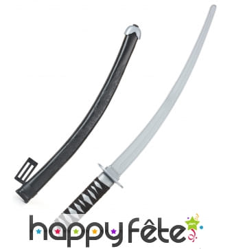 Sabre courbé de ninja en plastique, 59cm
