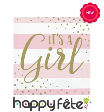 Serviettes C'est une fille, it s a girl