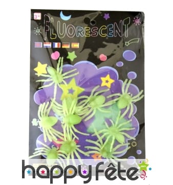 Sachet de 10 araignées phosphorescentes