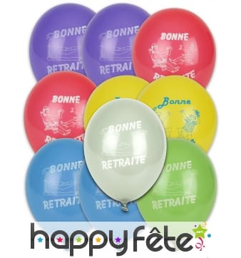 Sachet de 10 Ballons bonne retraite