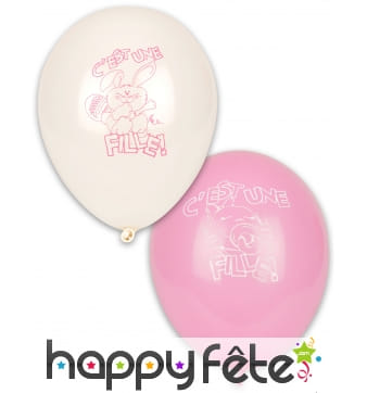 Sachet de 10 ballons c'est une fille