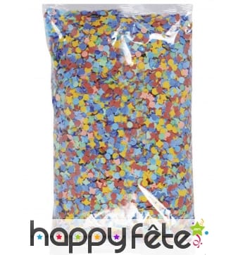 Sachet de 1kg confettis multicolores