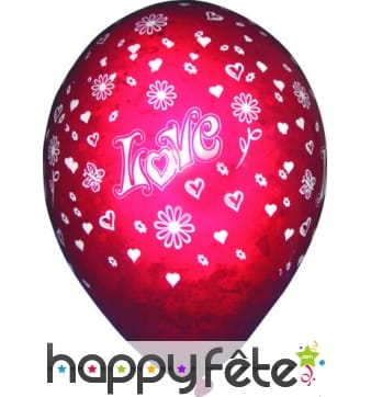 Sachets de 100 ballons "I love you"