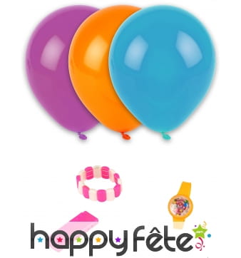 Sachet de 4 ballons avec petit jouet