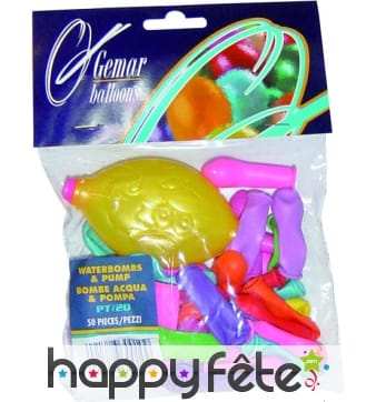 Sachet de 50 bombes a eau