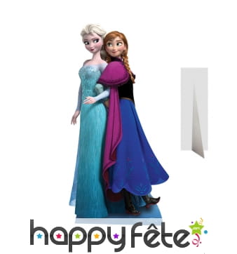 Silhouette de Anna et Elsa en carton taille réelle