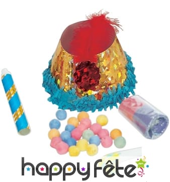 Sachet de cotillons + chapeau grand modèle